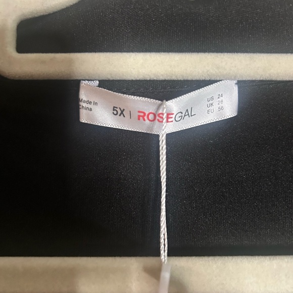 Women’s RoseGal Asymmetrical High-Low Black Lightweight Jacket 5X (24) - Picture 2 of 4